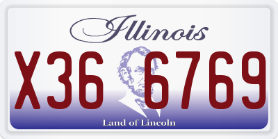 IL license plate X366769