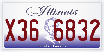 IL license plate X366832