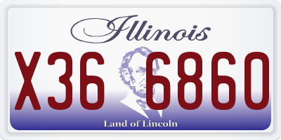 IL license plate X366860