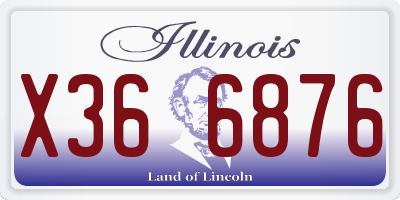IL license plate X366876