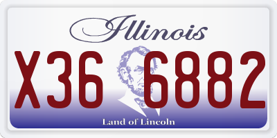 IL license plate X366882
