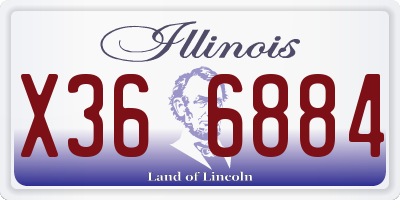 IL license plate X366884