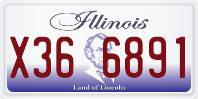 IL license plate X366891