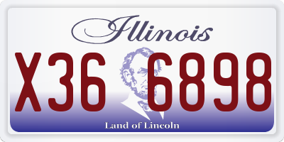 IL license plate X366898