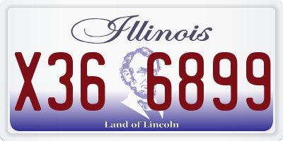 IL license plate X366899