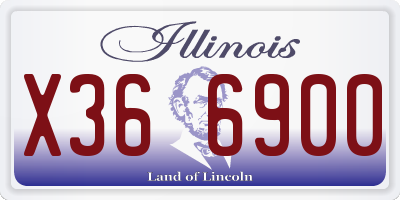 IL license plate X366900