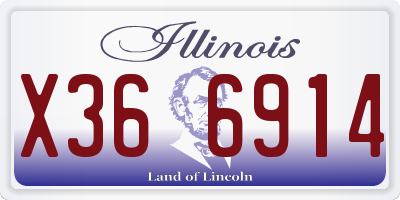 IL license plate X366914