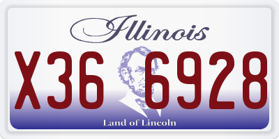 IL license plate X366928