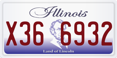IL license plate X366932