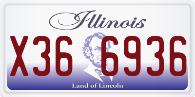 IL license plate X366936