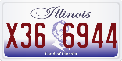 IL license plate X366944