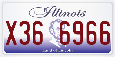 IL license plate X366966
