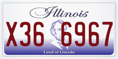 IL license plate X366967