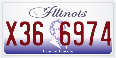 IL license plate X366974