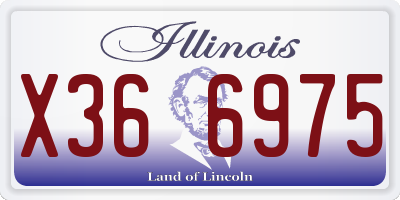 IL license plate X366975