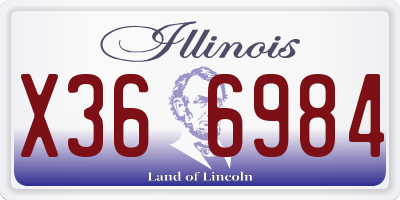IL license plate X366984