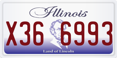 IL license plate X366993