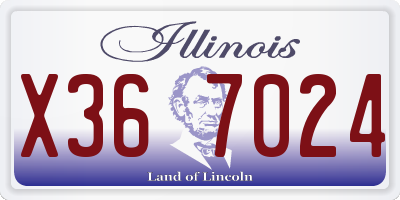 IL license plate X367024