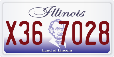 IL license plate X367028