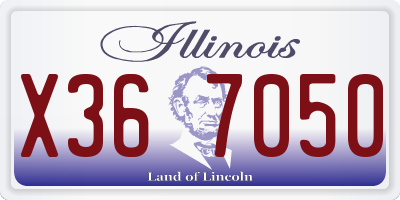 IL license plate X367050