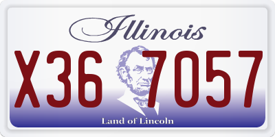 IL license plate X367057
