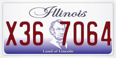IL license plate X367064