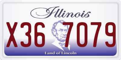 IL license plate X367079