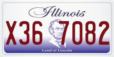 IL license plate X367082