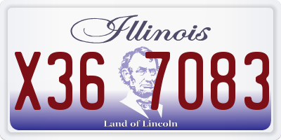 IL license plate X367083