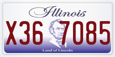 IL license plate X367085