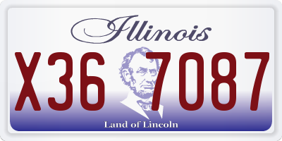 IL license plate X367087