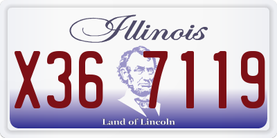 IL license plate X367119