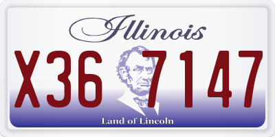 IL license plate X367147