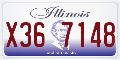 IL license plate X367148