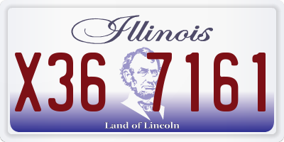 IL license plate X367161