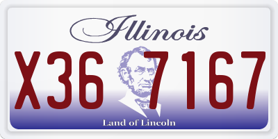 IL license plate X367167