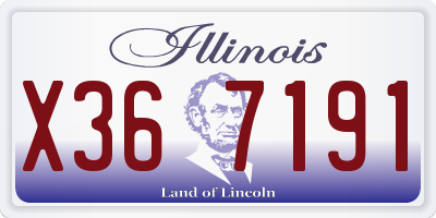 IL license plate X367191