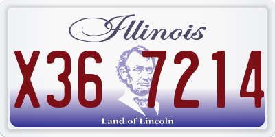 IL license plate X367214