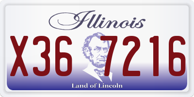 IL license plate X367216
