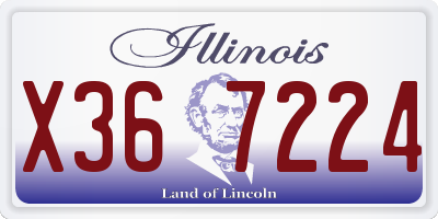 IL license plate X367224