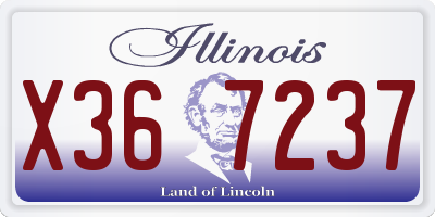 IL license plate X367237