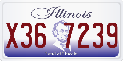 IL license plate X367239