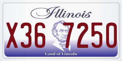 IL license plate X367250