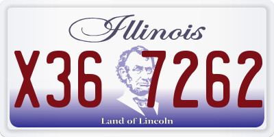 IL license plate X367262