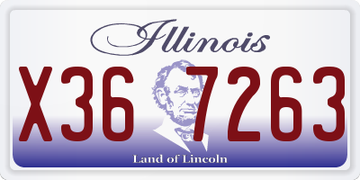 IL license plate X367263