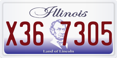 IL license plate X367305