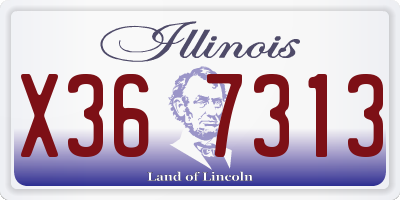 IL license plate X367313