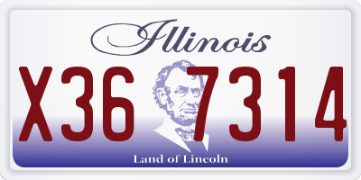 IL license plate X367314