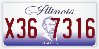 IL license plate X367316