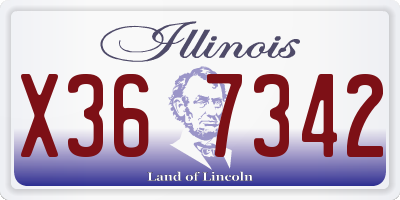 IL license plate X367342